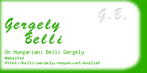 gergely belli business card